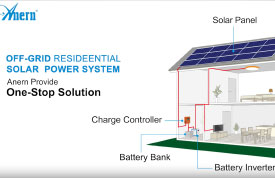 Système solaire domestique avec batterie au lithium hors réseau