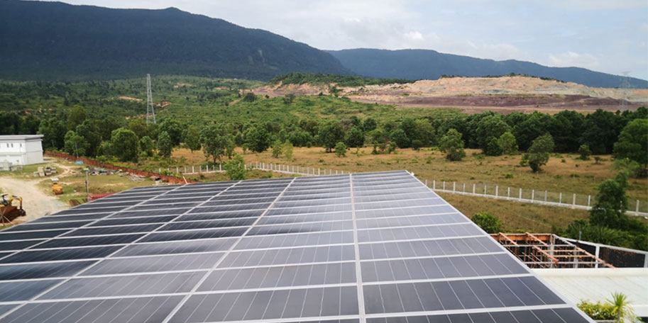 Système solaire sur réseau au Cambodge 50KW